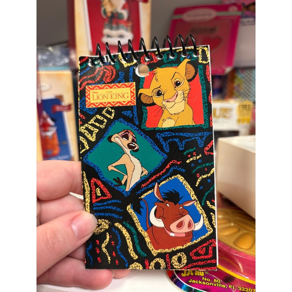 Disney The Lion King Notepad Vintage‎ 90s Simba Timon Pumbaa Pocket Size